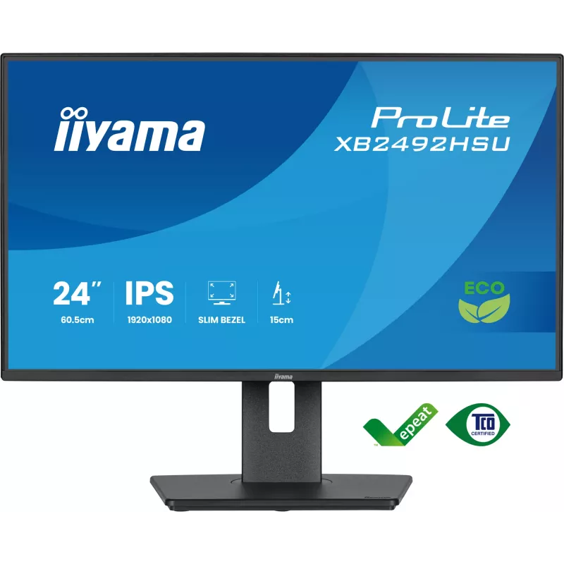 iiyama ProLite XB2492HSU-B1 Computer Monitor 60,5 cm (23,8 Zoll) 1920 x 1080 Pixel Full HD LED Schwarz