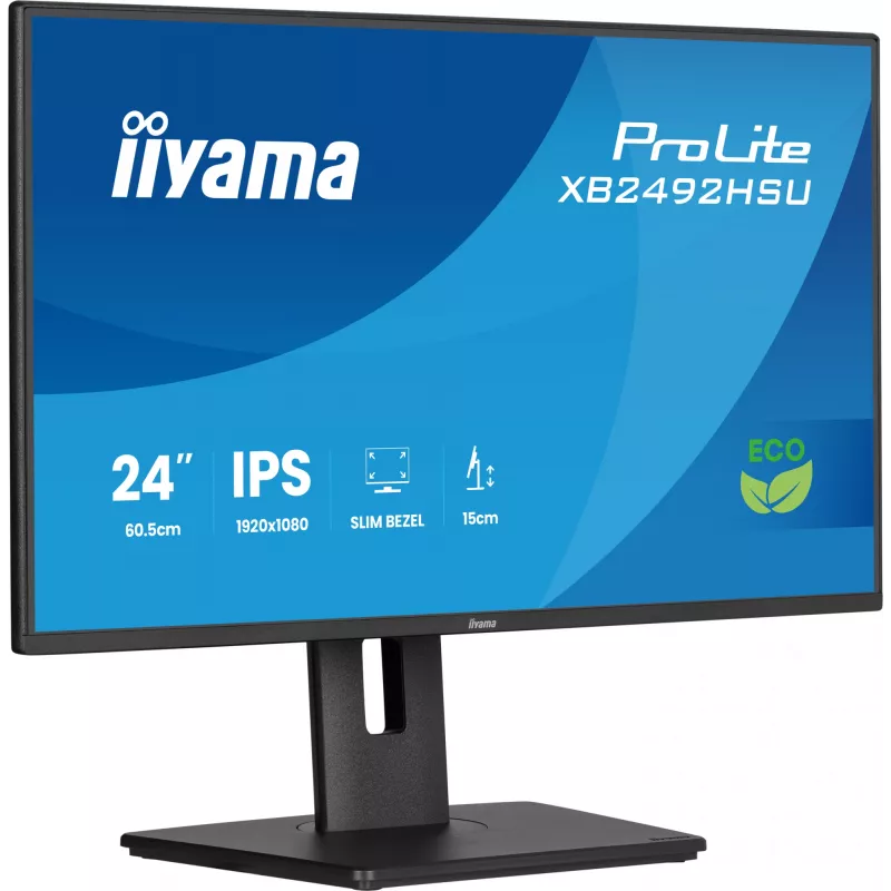 iiyama ProLite XB2492HSU-B1 Computer Monitor 60,5 cm (23,8 Zoll) 1920 x 1080 Pixel Full HD LED Schwarz