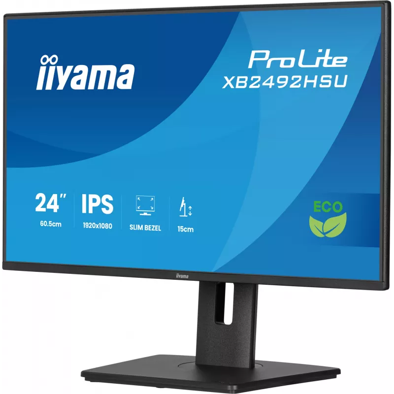 iiyama ProLite XB2492HSU-B1 Computer Monitor 60,5 cm (23,8 Zoll) 1920 x 1080 Pixel Full HD LED Schwarz