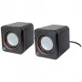Manhattan 2600 Series Speaker System, Small Size, Big Sound, Two Speakers, Stereo, USB power, Output: 2x 3W, 3.5mm plug for sound, In-Line volume control, Kabel 0.9m, Schwarz, Three Year Warranty