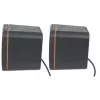 Manhattan 2600 Series Speaker System, Small Size, Big Sound, Two Speakers, Stereo, USB power, Output: 2x 3W, 3.5mm plug for sound, In-Line volume control, Kabel 0.9m, Schwarz, Three Year Warranty