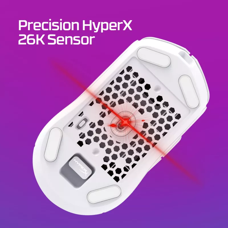 HyperX Pulsefire Haste 2 - Kabellose Gaming-Maus (Weiß)
