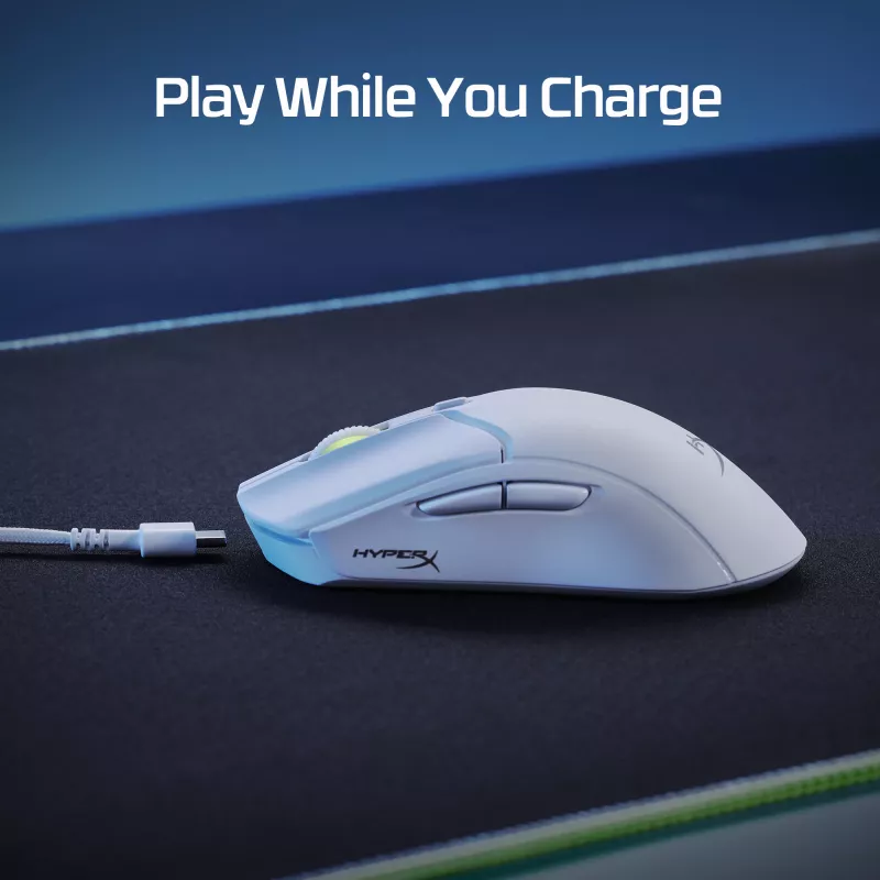 HyperX Pulsefire Haste 2 - Kabellose Gaming-Maus (Weiß)