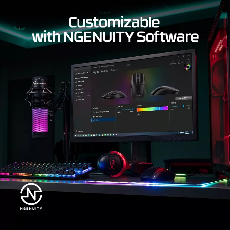 HyperX Pulsefire Haste 2 - Kabellose Gaming-Maus (Weiß)