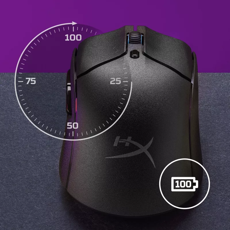 HyperX Pulsefire Haste 2 - Kabellose Gaming-Maus (Weiß)
