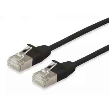 Network Cable Equip Cat.6A F/FTP Slim Patch Cable RJ-45 20m Black