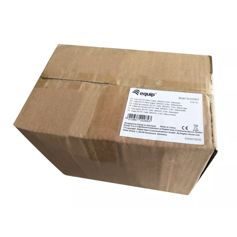 Equip Cat.6 S/FTP Patchkabel, 2,0 m, 34 Stk./Innenbox, Grau