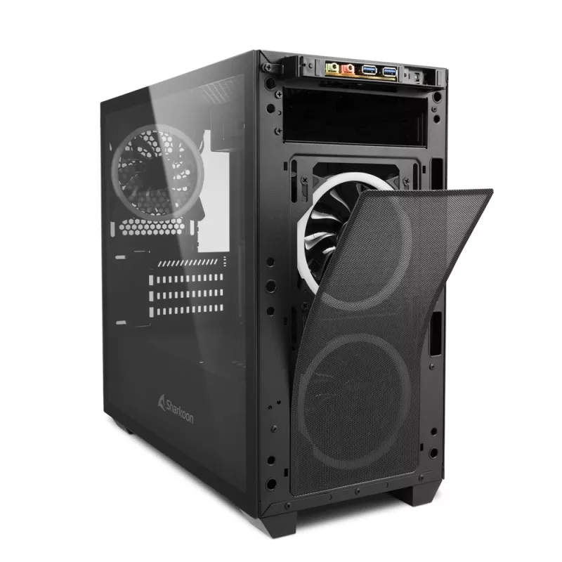 SHARKOON Tower Chassis - V1000 RGB Micro Tower Schwarz