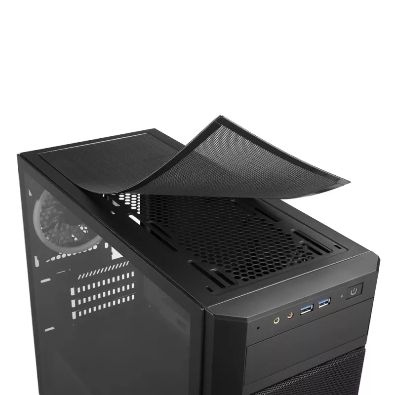 SHARKOON Tower Chassis - V1000 RGB Micro Tower Schwarz
