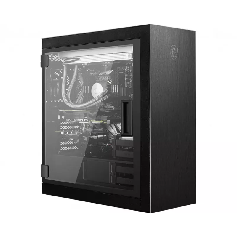 MSI MPG SEKIRA 500P Full-Tower Gaming-Gehäuse 'Schwarz, 4x 120mm PWM Lüfter, USB Typ-C, gehärtete Glasscheibe, E-ATX, ATX, mATX, mini-ITX'