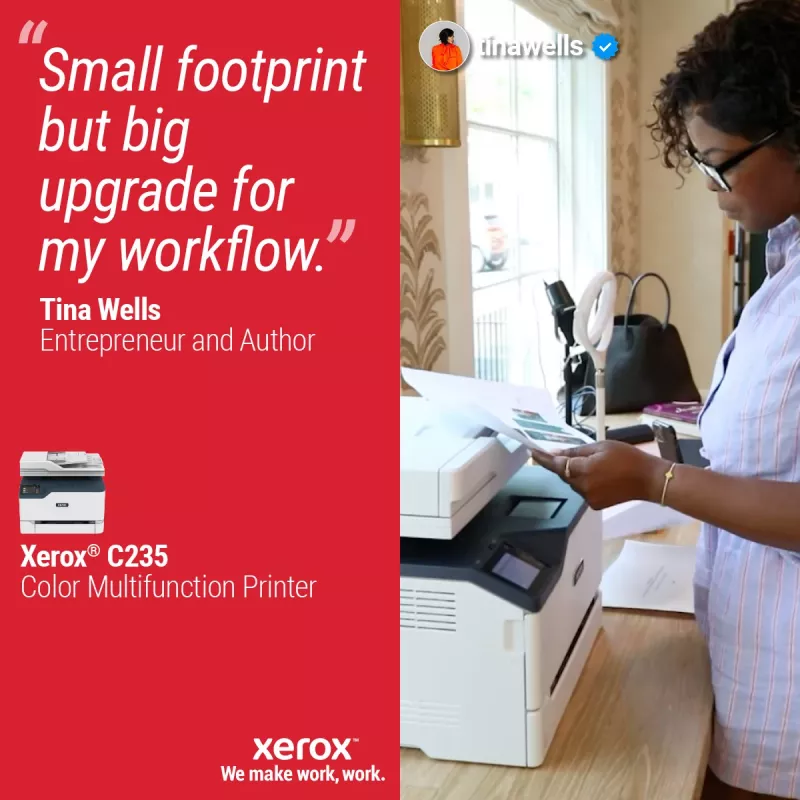 Xerox C235 A4 22ppm Wireless Kopieren/Drucken/Scannen/Fax PS3 PCL5e/6 ADF 2 Papierkassetten insgesamt 251 Blatt
