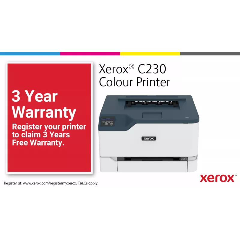 Xerox C230 A4 22ppm Wireless Duplex Drucker PS3 PCL5e6 2 Papierfächer insgesamt 251 Blatt