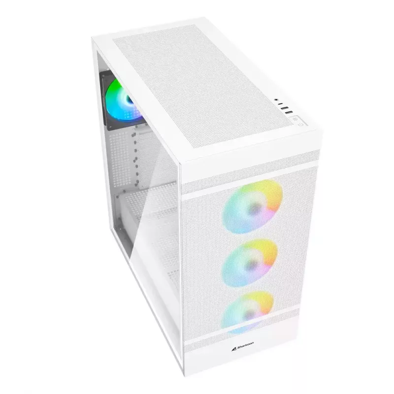 PC-Gehäuse Sharkoon REBEL C50 RGB Full Tower Weiß