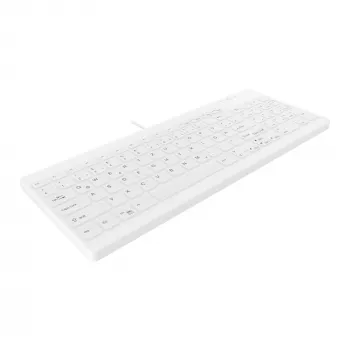 Contour Design Active Key Contour QuickClean Medizinische Tastatur IP68 Kompakt Kabelgebunden Weiß DE C7012