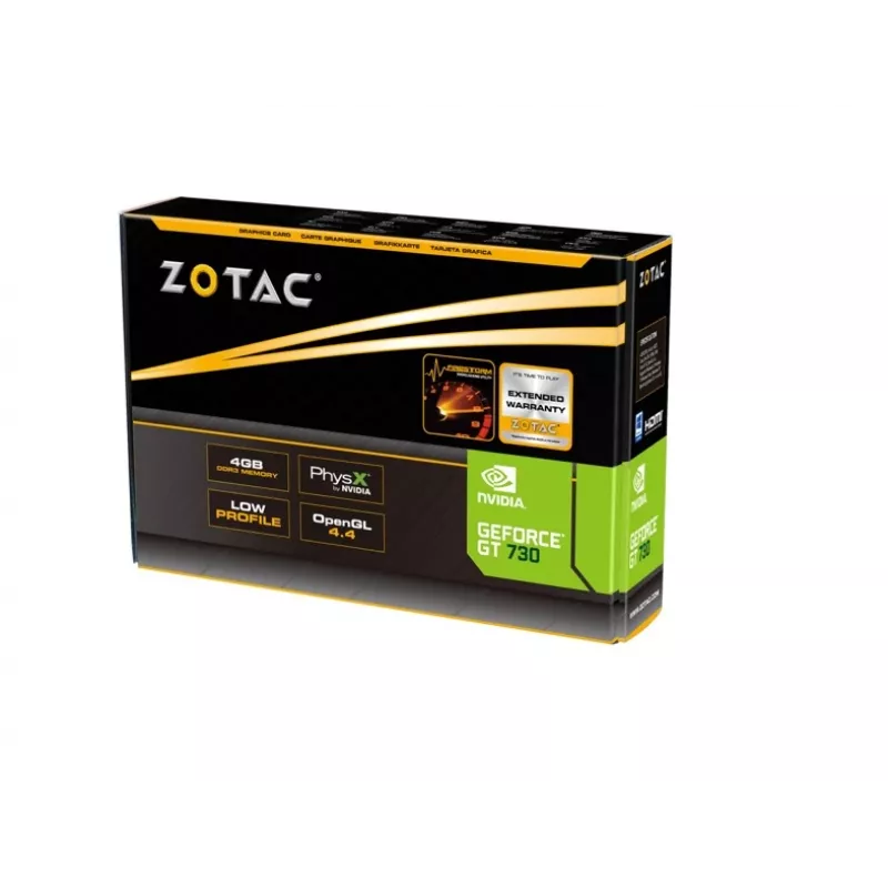 ZOTAC Grafikkarte Force 4GB GT730 PCIe 2.0 x16 DVI/HDMI/VGA 902 MHz 2560x1600