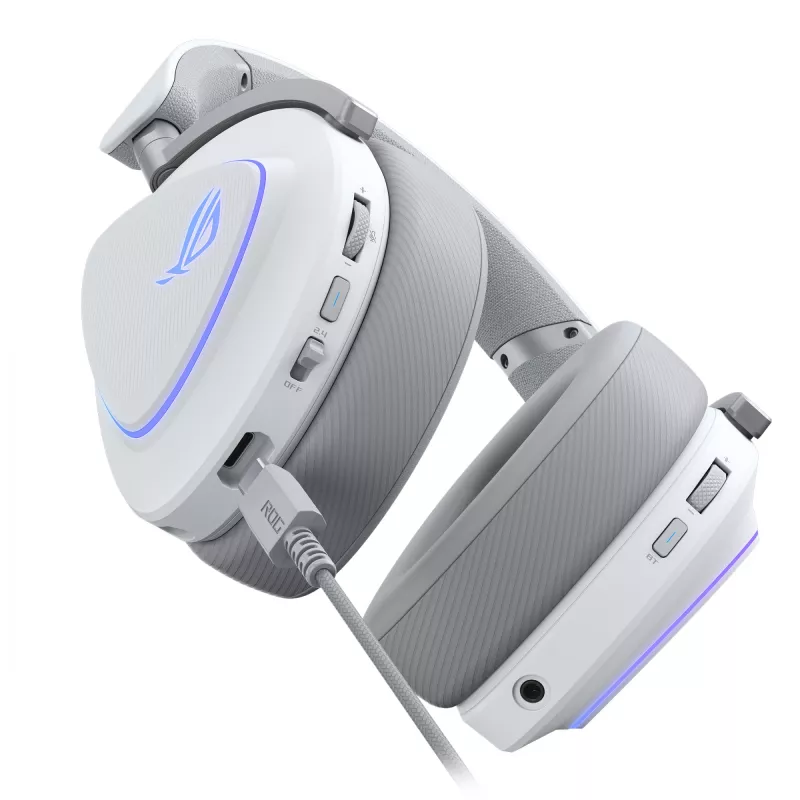 ASUS ROG Delta II Headset Kabelgebunden & Kabellos Headband Gaming USB Typ-C Bluetooth Weiß