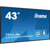 iiyama LH4365UHSB-B1 Signage Display Kiosk-Design 108 cm (42,5 Zoll) LED Wi-Fi 800 cd/m² 4K Ultra HD Schwarz Integrierter Prozessor Android 11 24/7