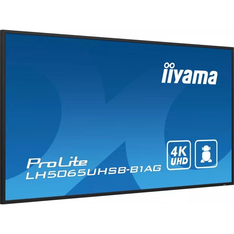 iiyama LH5065UHSB-B1AG Signage Display Digital-Signage-Flachbildschirm 125,7 cm (49,5 Zoll) LCD Wi-Fi 800 cd/m² 4K Ultra HD Schwarz Integrierter Prozessor Android 11 24/7