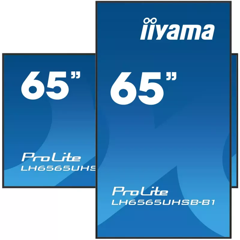 iiyama LH6565UHSB-B1 Signage Display Kiosk-Design 163,8 cm (64,5 Zoll) LED Wi-Fi 800 cd/m² 4K Ultra HD Schwarz Integrierter Prozessor Android 11 24/7