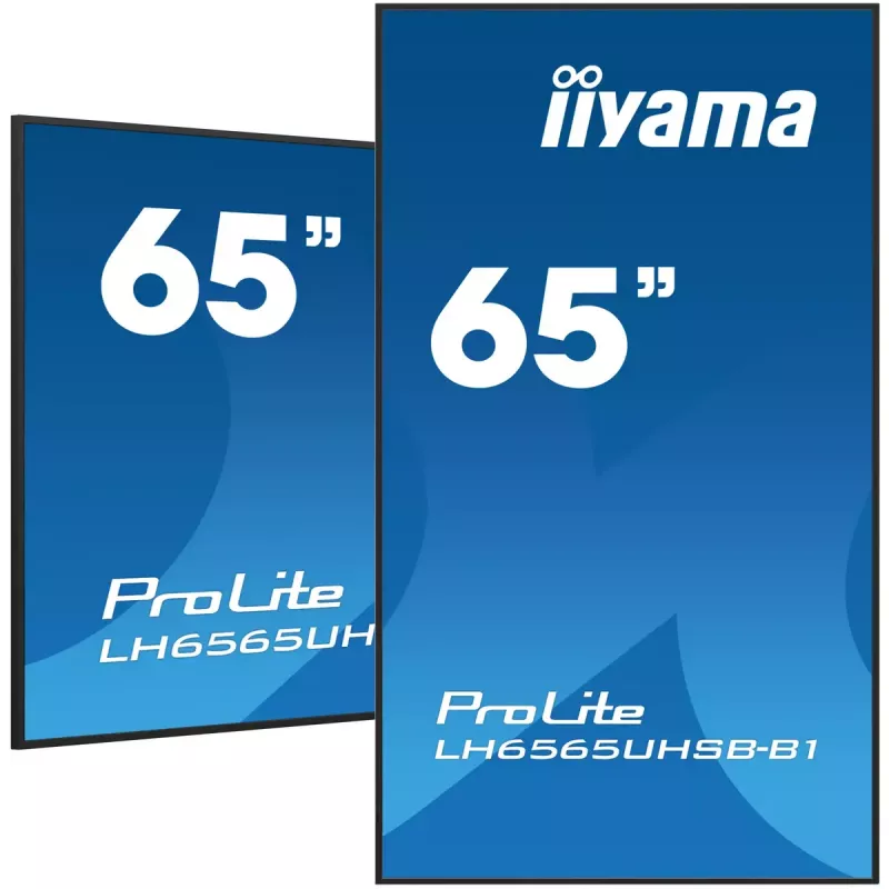 iiyama LH6565UHSB-B1 Signage Display Kiosk-Design 163,8 cm (64,5 Zoll) LED Wi-Fi 800 cd/m² 4K Ultra HD Schwarz Integrierter Prozessor Android 11 24/7