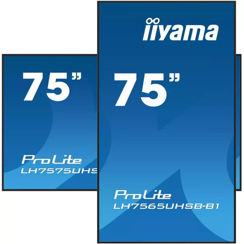 iiyama LH7565UHSB-B1 Signage Display Kiosk-Design 189,2 cm (74,5 Zoll) LED Wi-Fi 800 cd/m² 4K Ultra HD Schwarz Integrierter Prozessor Android 11 24/7
