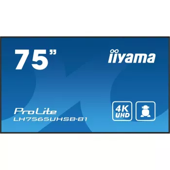 iiyama LH7565UHSB-B1 Signage Display Kiosk-Design 189,2 cm (74,5 Zoll) LED Wi-Fi 800 cd/m² 4K Ultra HD Schwarz Integrierter Prozessor Android 11 24/7