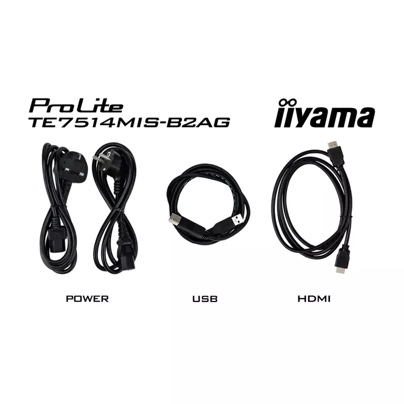 iiyama PROLITE TE7514MIS-B2AG Kiosk-Design 190,5 cm (75 Zoll) LCD Wi-Fi 435 cd/m² 4K Ultra HD Schwarz Touchscreen Integrierter Prozessor Android 24/7