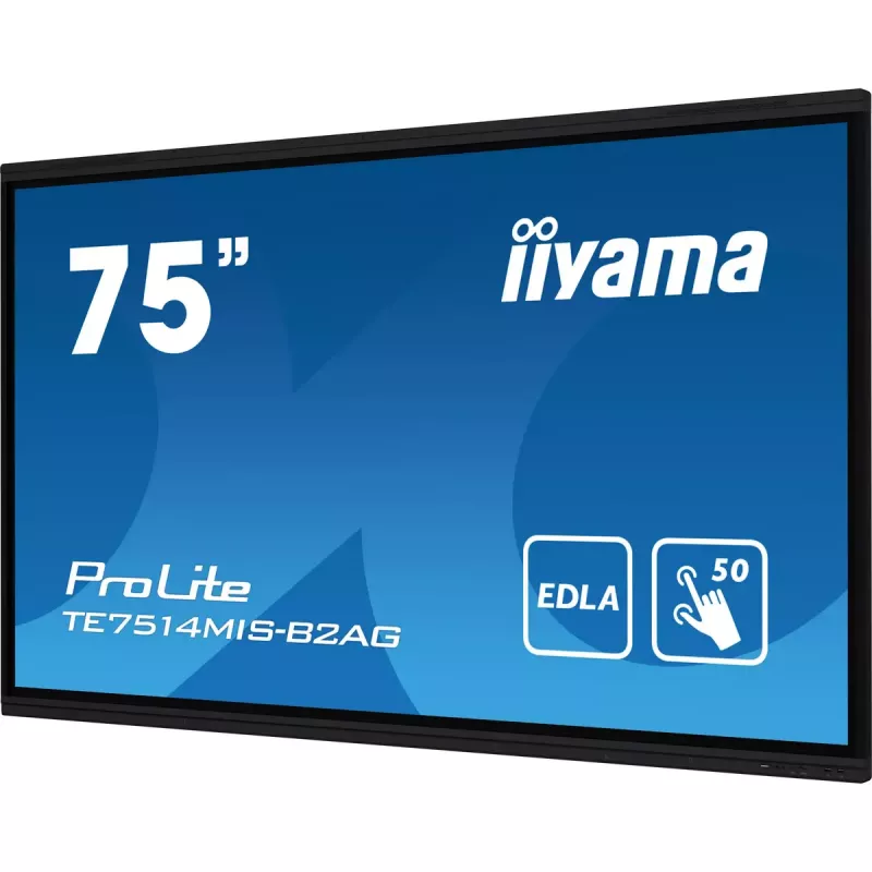iiyama PROLITE TE7514MIS-B2AG Kiosk-Design 190,5 cm (75 Zoll) LCD Wi-Fi 435 cd/m² 4K Ultra HD Schwarz Touchscreen Integrierter Prozessor Android 24/7