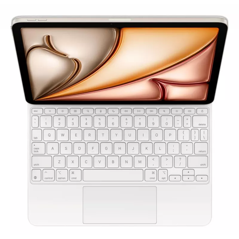 APPLE Magic Tastatur für iPad Air 11 inch (M2/M3/M4) – Weiß – QWERTY International