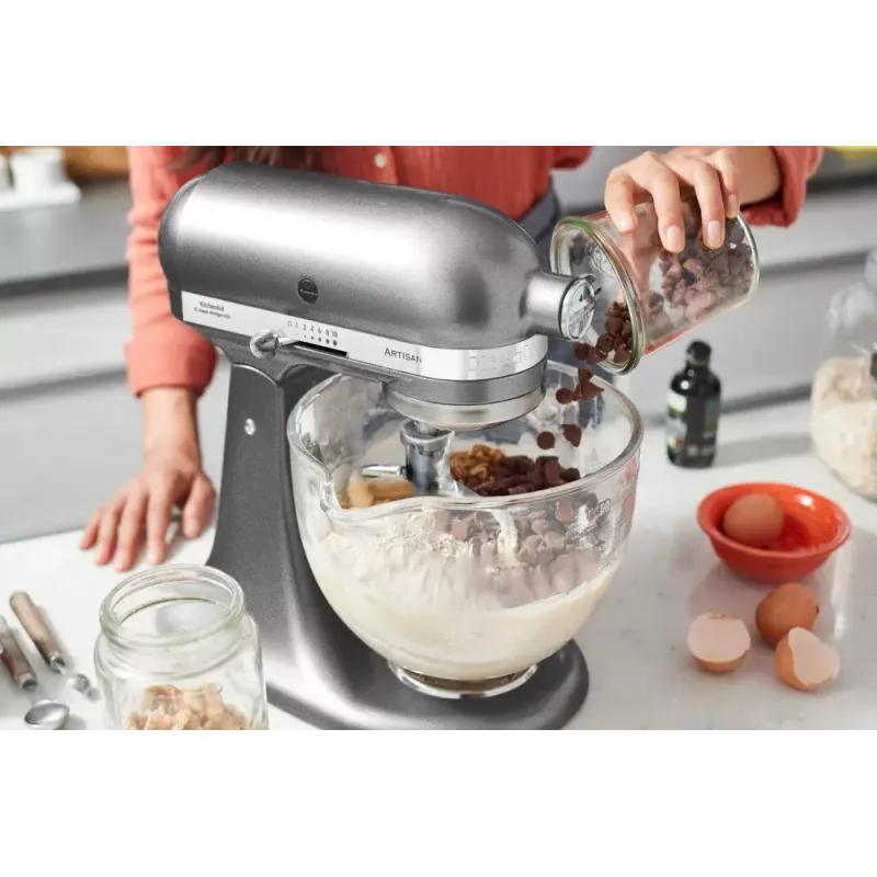 Standmixer KITCHENAID ARTISAN 5KSM185PS — 300 W, 4,8 L Edelstahlschüssel, 10 Geschwindigkeiten, Silber