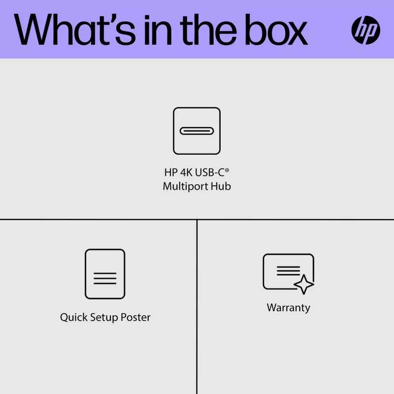 USB-C Multiport Hub HP 4K 6G842AA#ABB