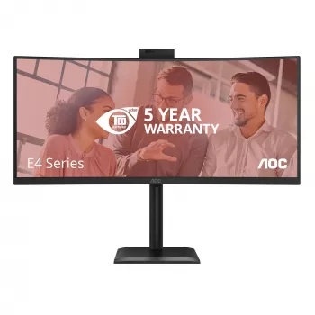 AOC E4 CU34E4CW Computer-Monitor 86,4 cm (34 Zoll) 3440 x 1440 Pixel UltraWide Quad HD LED Schwarz