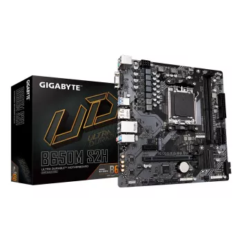 GIGABYTE B650M S2H Motherboard - AMD Ryzen 9000 Series CPUs, 5+2+2 Phases VRM, bis zu 6400MHz DDR5 (OC), 1xPCIe 4.0 M.2, GbE LAN, USB 3.2 Gen 1