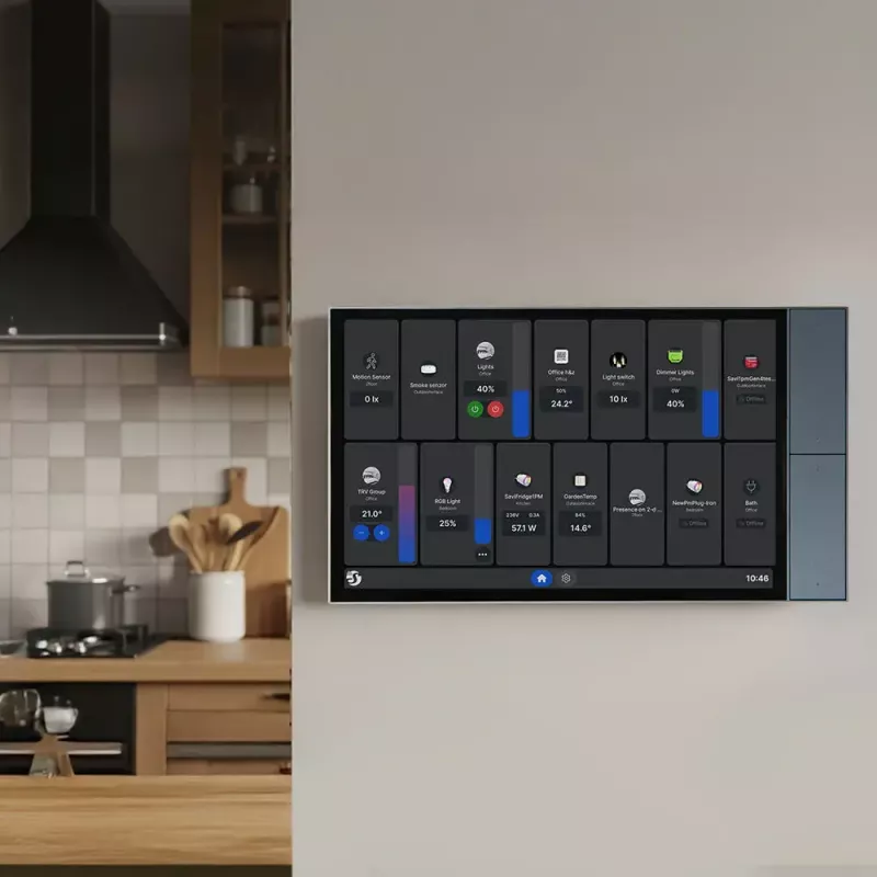 Wand-Bedienpanel Shelly Wall Display XL — 10,1 Zoll kapazitiver Touchscreen, 1280×752, Android, 1,8 GHz CPU, 2 GB RAM, 100–240 V