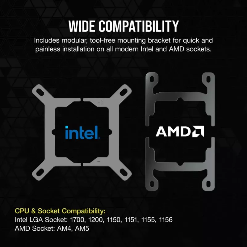 CORSAIR CPU-Kühler – iCUE Link H100i RGB AiO-Flüssigkeitskühler – Weiß