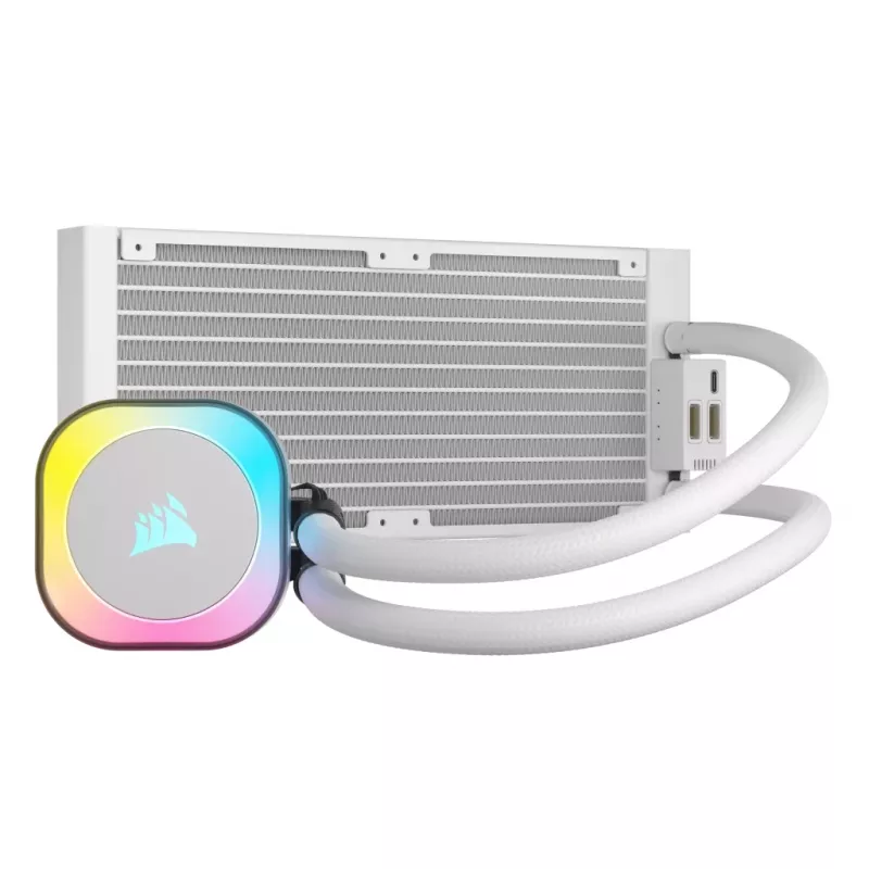 CORSAIR CPU-Kühler – iCUE Link H100i RGB AiO-Flüssigkeitskühler – Weiß