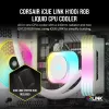 CORSAIR CPU-Kühler – iCUE Link H100i RGB AiO-Flüssigkeitskühler – Weiß