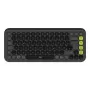 LOGITECH Wireless Tastatur - Pop Icon Keys - Graphit & Grün Qwertz Deutsch
