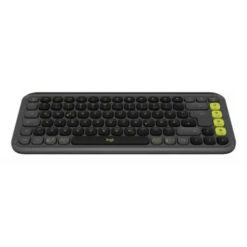 LOGITECH Wireless Tastatur - Pop Icon Keys - Graphit & Grün Qwertz Deutsch