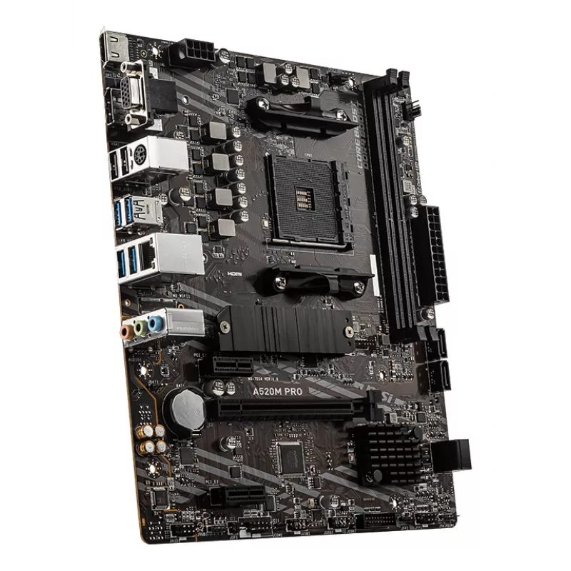 MSI A520M PRO Mainboard AMD A520 Sockel AM4 micro ATX