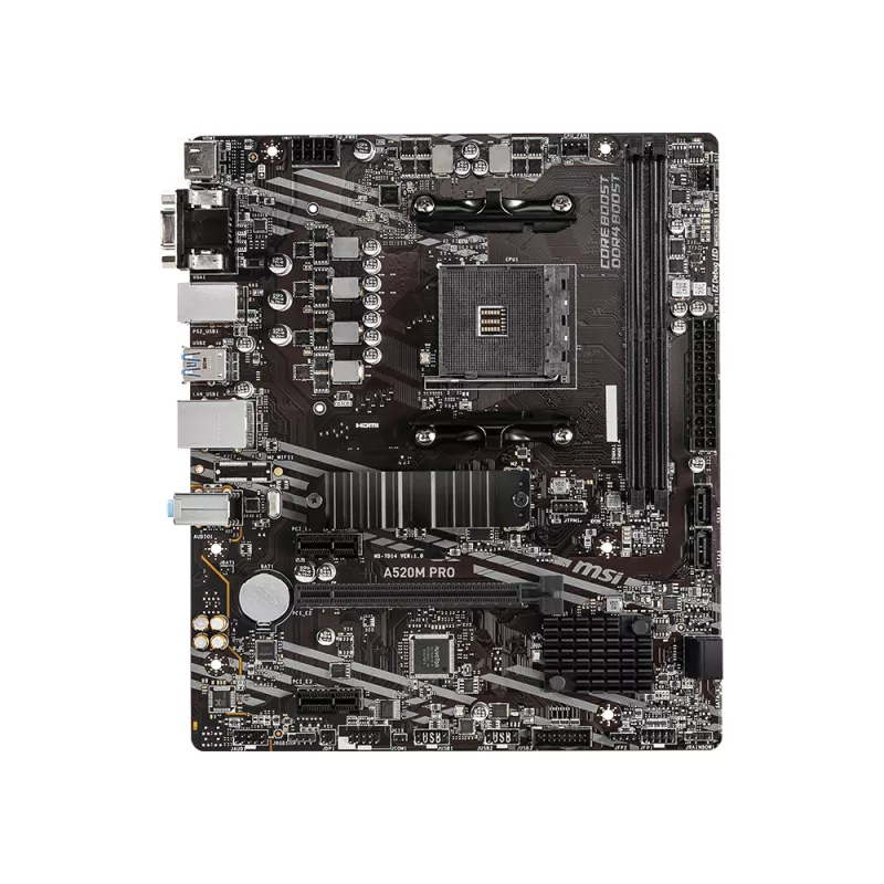 MSI A520M PRO Mainboard AMD A520 Sockel AM4 micro ATX
