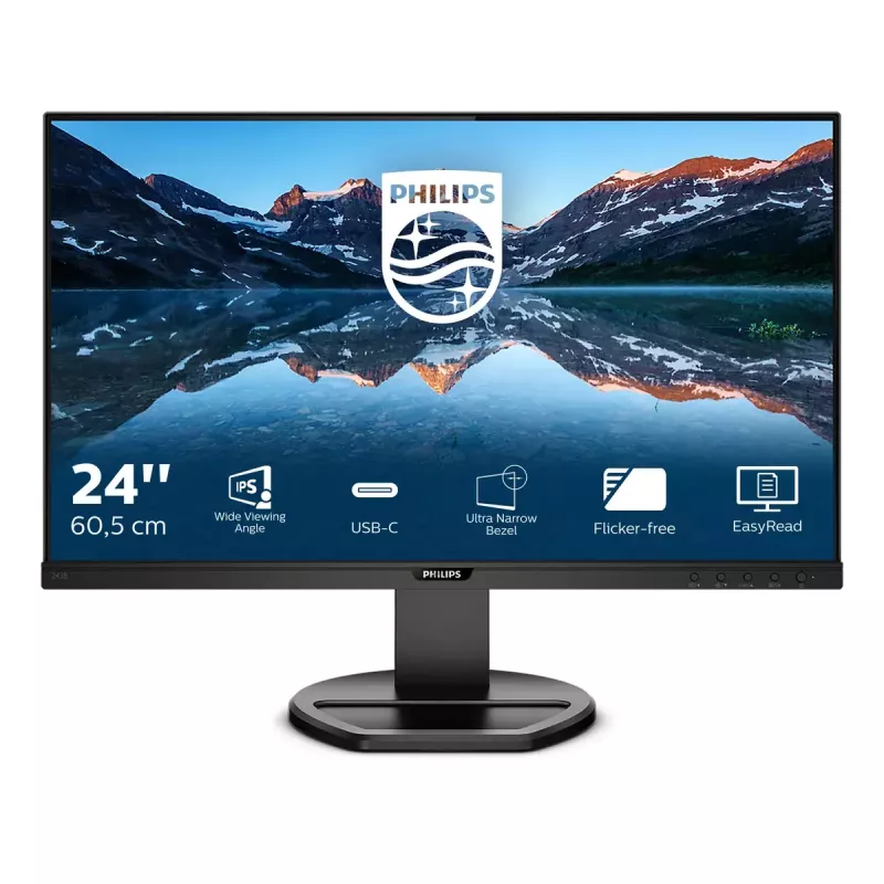 Philips B Line 243B9/00 Computer Monitor 60,5 cm (23,8 Zoll) 1920 x 1080 Pixel Full HD LED Schwarz