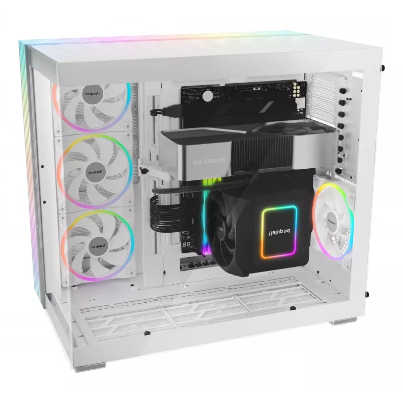 PC-Gehäuse bequiet! LIGHT BASE 900 FX Full Tower Weiß — Full Tower, XL-ATX, RGB-Lüfter, 49,5 cm GPU, 190 mm CPU-Kühler