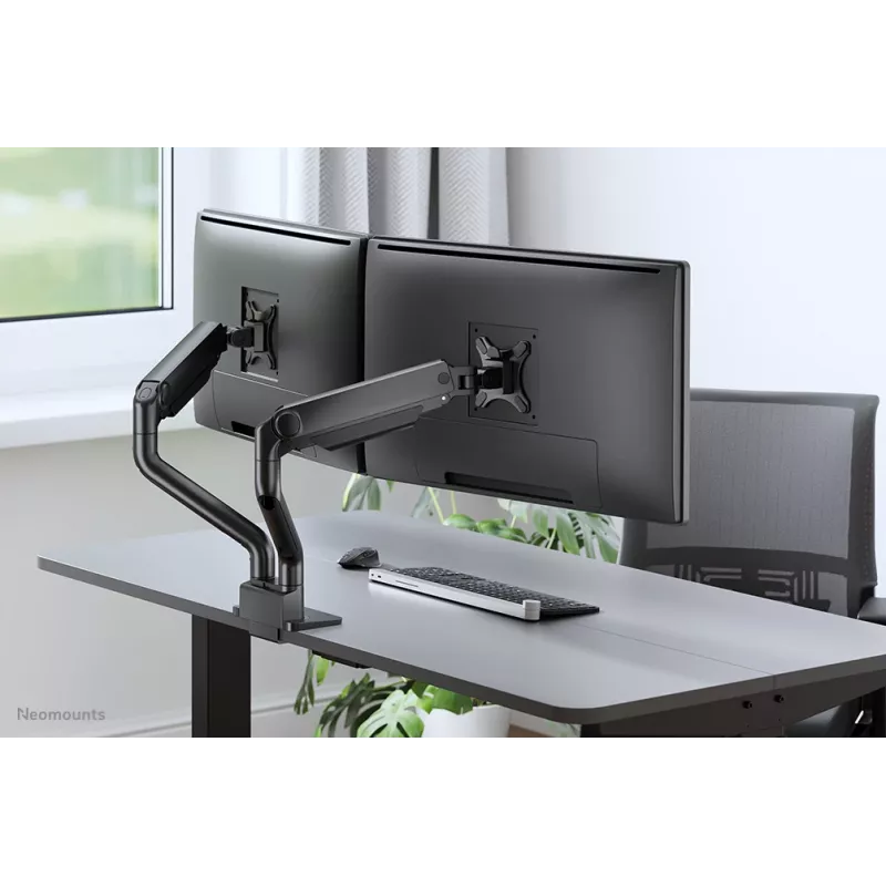 Neomounts DS70S-950BL2 Monitorarm 17-35 Zoll - Gasfeder - Topfix - 180°-Stopp