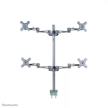 Neomounts FPMA-D935D4 Monitorarm 10-27 Zoll, Klemmbefestigung, 6 kg, 25,4 cm (10 Zoll), 68,6 cm (27 Zoll), 100 x 100 mm, Silber