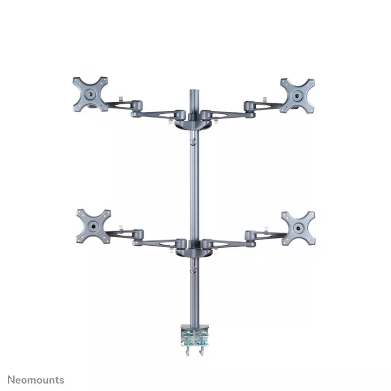 Neomounts FPMA-D935D4 Monitorarm 10-27 Zoll, Klemmbefestigung, 6 kg, 25,4 cm (10 Zoll), 68,6 cm (27 Zoll), 100 x 100 mm, Silber