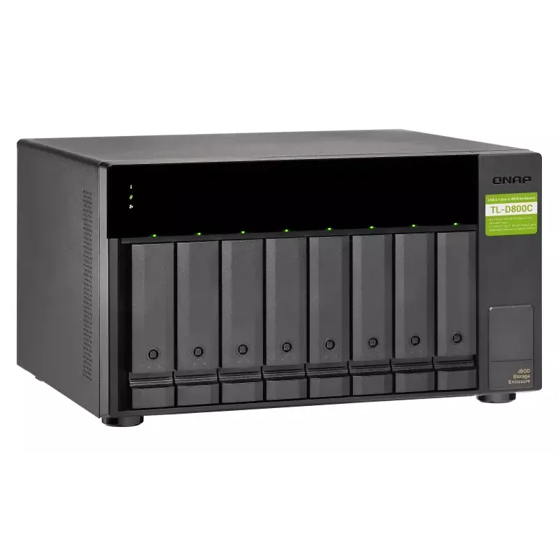QNAP TL-D800C - Festplatten-Array - JBOD - 8 Schächte (SATA-600) - USB 3.2 Gen 2 (extern)
