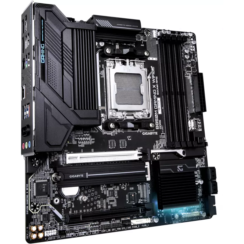 GIGABYTE B850M GAMING X WIFI6E Mainboard - AMD Ryzen 9000 Series CPUs, 10+2+2 Phasen Digital VRM, bis zu 8200MHz DDR5 (OC), 1xPCIe 5.0 + 1xPCIe 4.0 M.2, 2.5LAN, WIFI 6E, USB 3.2 Gen 2