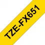 Brother TZE-FX651 Etikettenband Schwarz auf gelb TZ