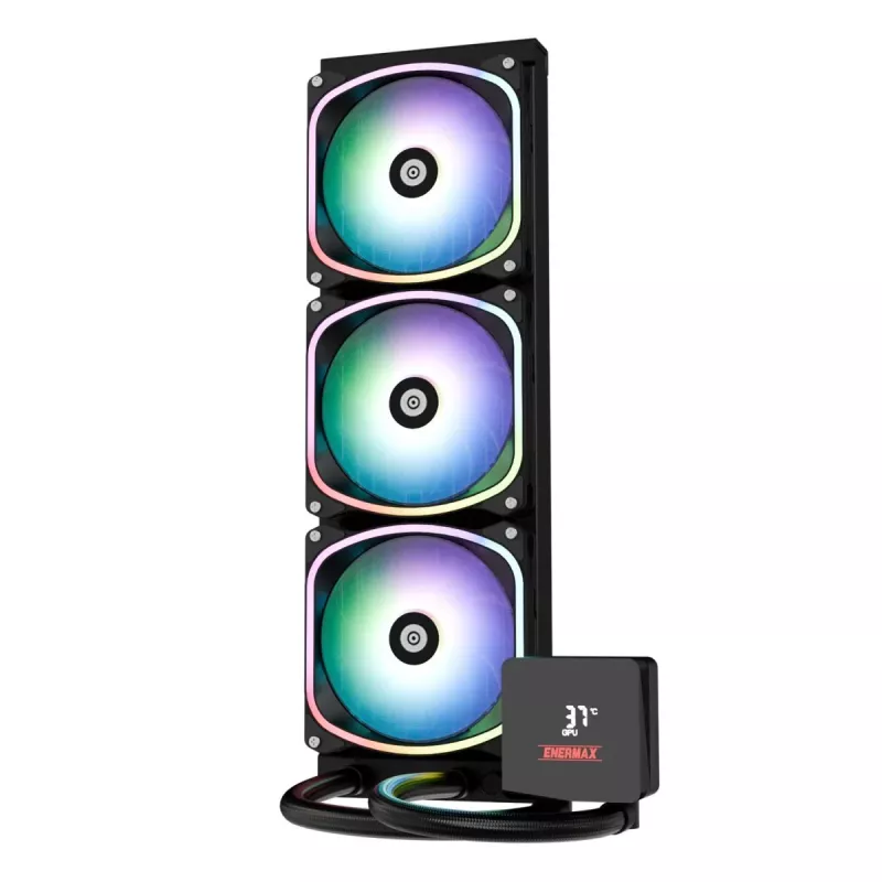 All-in-One-Flüssigkeitskühlung ENERMAX Aquafusion II 360 mm, 120 mm Lüfter, 380 W TDP, Schwarz